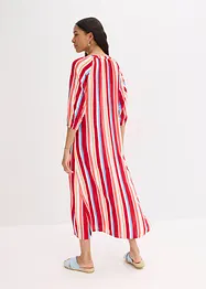 Stripemønstret kaftankjole av strukturert viskose, bonprix