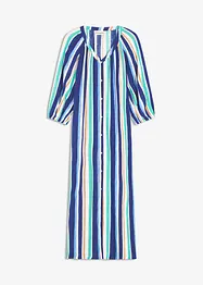 Stripemønstret kaftankjole av strukturert viskose, bonprix