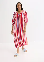 Stripemønstret kaftankjole av strukturert viskose, bonprix