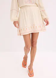Miniskjørt med broderi, bonprix