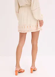 Miniskjørt med broderi, bonprix
