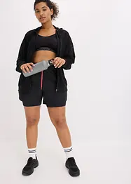 Transparent treningsjakke i mesh, oversized, bonprix