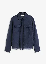 Bluse i strukturert, transparent materiale, bonprix