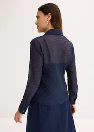 Bluse i strukturert, transparent materiale, bonprix