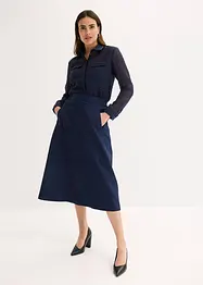 Bluse i strukturert, transparent materiale, bonprix