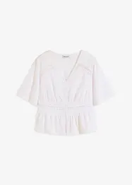 Trikottunika med blonder, bonprix