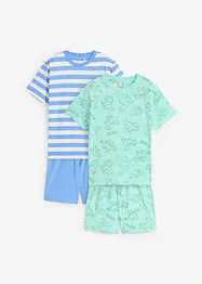 Pyjamas i 100% økologisk bomull (4-delt sett), bonprix