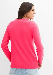 Cardigan med rund hals, bonprix