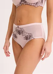 Truse med høy midje og delikat broderi, bonprix