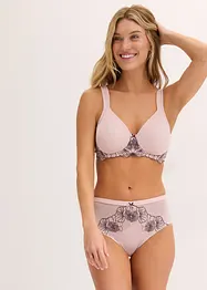 Truse med høy midje og delikat broderi, bonprix