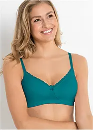 BH uten bøyle med økologisk bomull (3-pack), bonprix