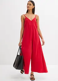 Jumpsuit av viskosemiks med regulerbare stropper, bonprix