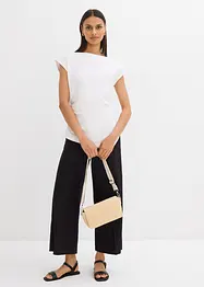 Asymmetrisk topp i behagelig scuba-materiale, bonprix