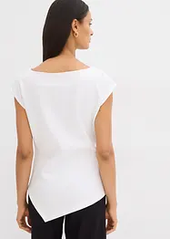 Asymmetrisk topp i behagelig scuba-materiale, bonprix