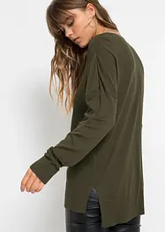 Oversized strikkegenser i viskosemiks, bonprix