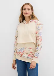 Myk 2-i-1-mamma-/ammesweatshirt med hette, bonprix