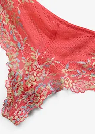 Stringtruse med flerfargede blonder, bonprix