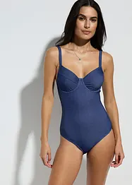 Badedrakt med spiler i denimlook, bonprix
