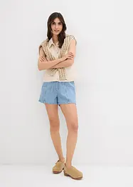 Jeansshorts High Waist, komfortlinning, bonprix