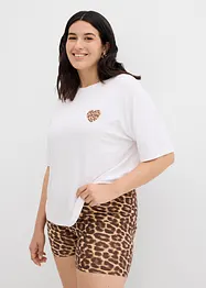 Kort T-skjorte med lave skuldre, bonprix