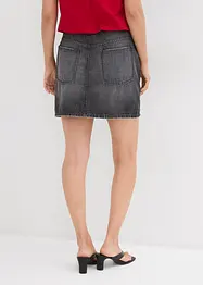 Jeansskjørt med asymmetrisk linning, bonprix