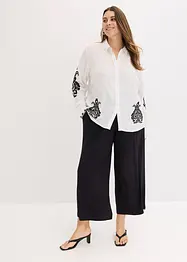 Bluse i myk viskosemiks med broderi, bonprix