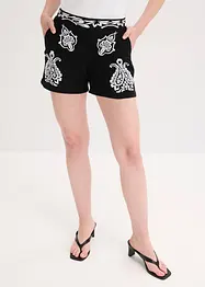 Shorts med broderi, av myk viskosemiks, bonprix