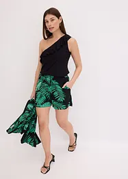 Shorts med print av lett viskose, bonprix