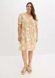Tunikakjole med broderi av lett viskose, bonprix