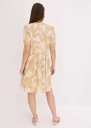 Tunikakjole med broderi av lett viskose, bonprix