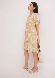 Tunikakjole med broderi av lett viskose, bonprix