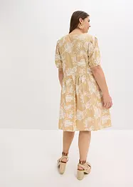 Tunikakjole med broderi av lett viskose, bonprix