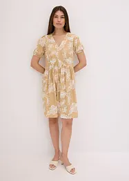 Tunikakjole med broderi av lett viskose, bonprix