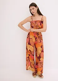 Jumpsuit i lett viskose med trykt mønster, bonprix