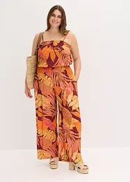 Jumpsuit i lett viskose med trykt mønster, bonprix