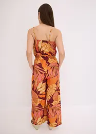 Jumpsuit i lett viskose med trykt mønster, bonprix