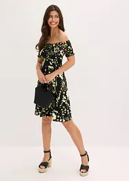 Off shoulder-kjole i myk viskosemiks, bonprix