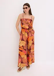 Jumpsuit i lett viskose med trykt mønster, bonprix