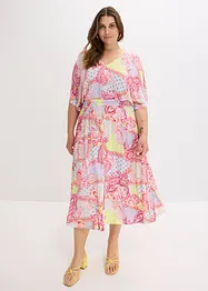 Jerseykjole med blonde av myk viskosemiks, bonprix