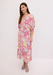 Jerseykjole med blonde av myk viskosemiks, bonprix