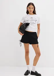 Pull on-shorts i elastisk bomullsmiks, bonprix