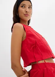 Twill-vest av elastisk miks av økologisk bomull, bonprix