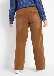 Kordfløyelsbukse med stretch, Wide, bonprix