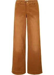 Kordfløyelsbukse med stretch, Wide, bonprix
