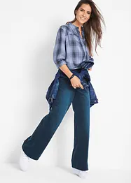 Kordfløyelsbukse med stretch, Wide, bonprix
