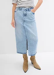 Midiskjørt i denim, bonprix