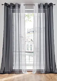 Gardin med resirkulert polyester og fargegradering (2-pack), bonprix