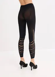 Leggings med komfortlinning og hullbroderi 80 DEN, bonprix