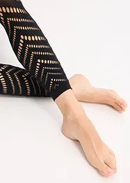 Leggings med komfortlinning og hullbroderi 80 DEN, bonprix
