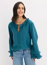 Bluse i bohemstil av fin viskosemiks, bonprix